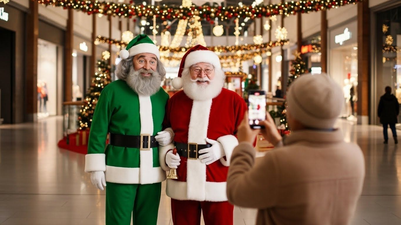 Weihnachtsmann und Detlef Walking Acts