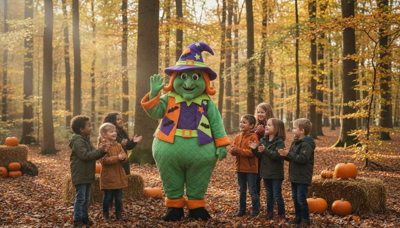 Hexe bei einer Kinderveranstaltung