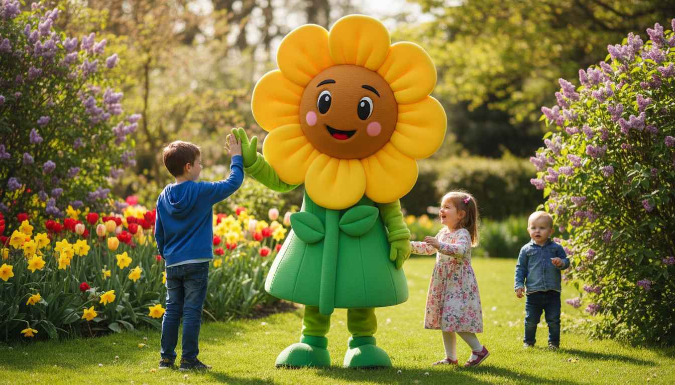 Sonnenblume mit Kindern