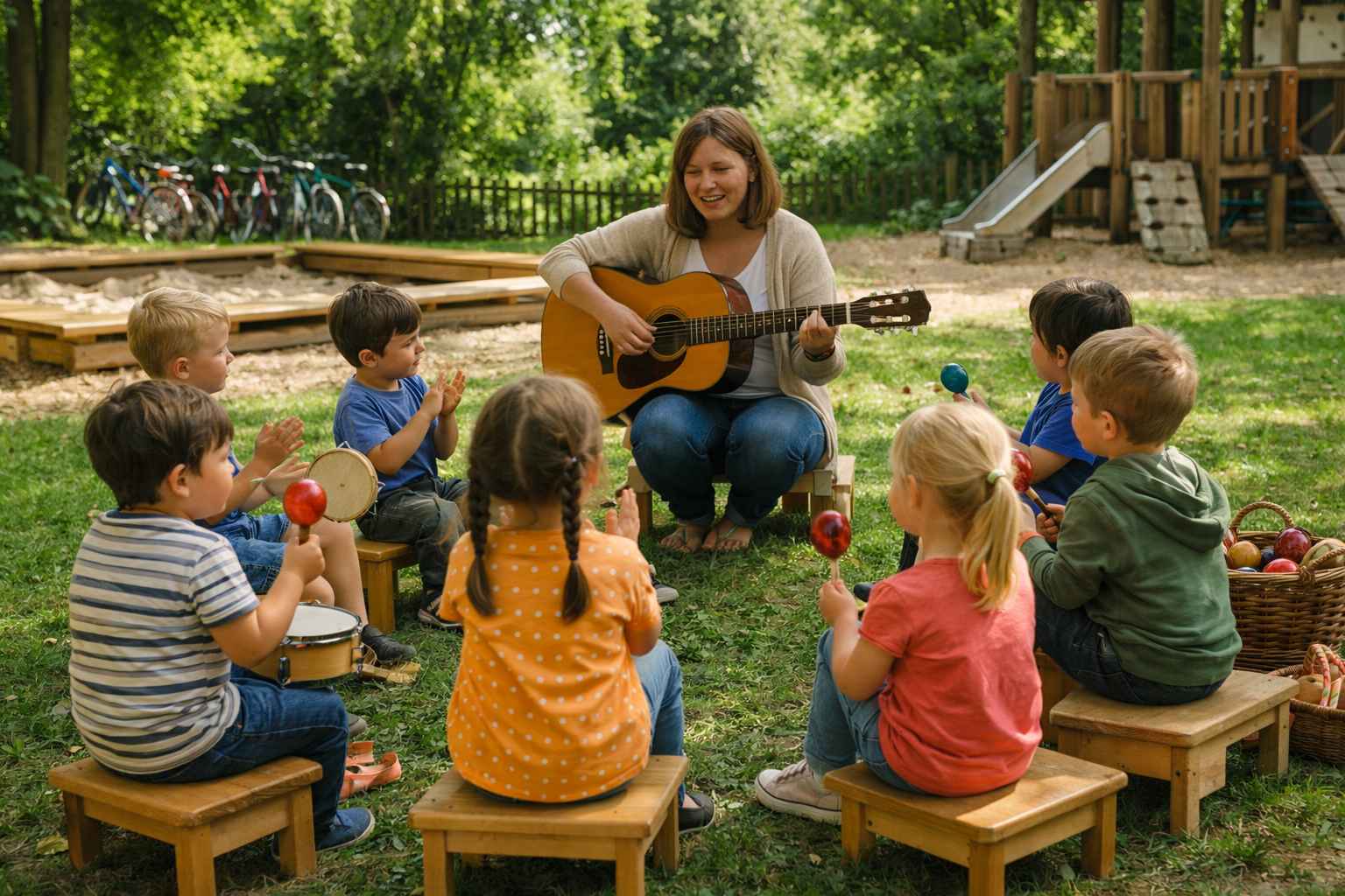 Kinder bei der Musikproduktion